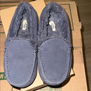 UGG Dark Blue Suede Moccasins